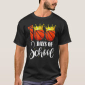 T-shirt 100th Day Of School Basketball 100 Days Smarter Te (Devant)