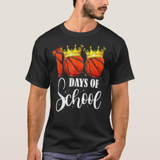 T-shirt 100th Day Of School Basketball 100 Days Smarter Te (Devant)