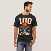 T-shirt 100th Day Of School Basketball Kids 100 Days Of Sc (Devant entier)
