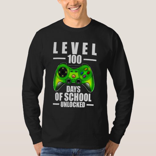 T-shirt 100th Day Of School Boys 100 Days Of School Gaming (Devant)