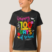 T-shirt 100th Day Of School Happy 100 Days Teachers Boy Gi (Devant)