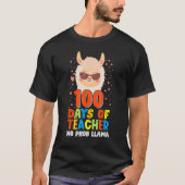 T-shirt 100th day of school No Prob Llama 100 days Smarter (Devant)