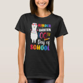 T-shirt 100th Day Of School No Prob Llama 100th Day Kinder (Devant)