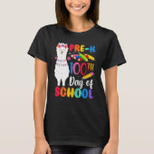 T-shirt 100th Day Of School No Prob Llama Happy 100th Day (Devant)