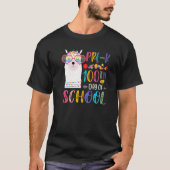 T-shirt 100th day of School No Prob Llama Teacher 100 Days (Devant)