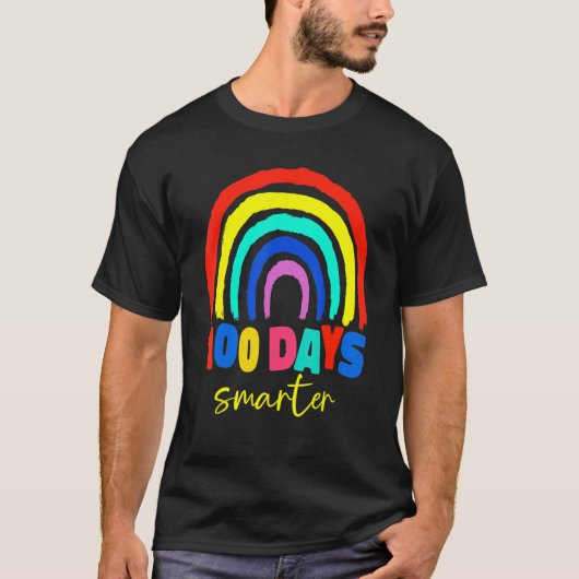 T-shirt 100th Day Of School Teacher 100 Days Smarter Boho (Devant)
