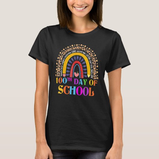 T-shirt 100th Day Of School Teacher 100 Days Smarter Boho (Devant)