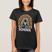T-shirt 100th Day Of School Teacher 100 Days Smarter Leopa (Devant)