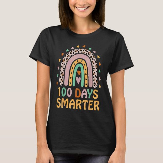 T-shirt 100th Day of School Teacher  100 Days Smarter Rain (Devant)