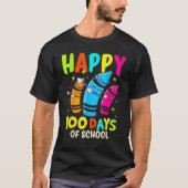 T-shirt 100th Day Of School Teacher 100 Days Smarter Rainb (Devant)