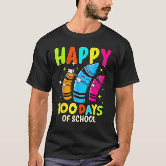 T-shirt 100th Day Of School Teacher 100 Days Smarter Rainb