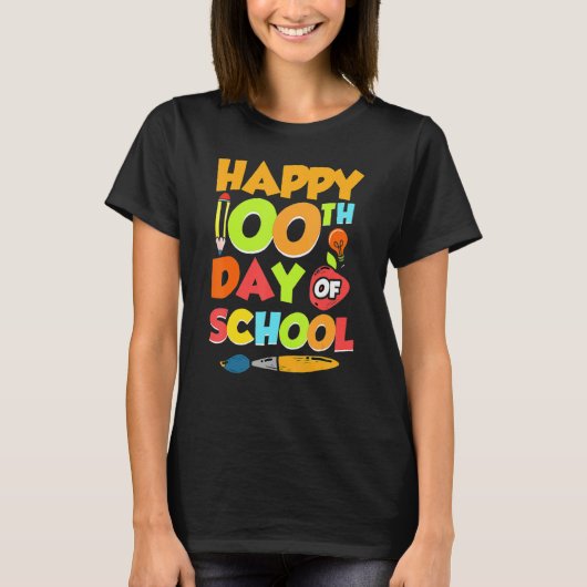 T-shirt 100th Day Of School Teacher 100 Days Smarter Rainb (Devant)
