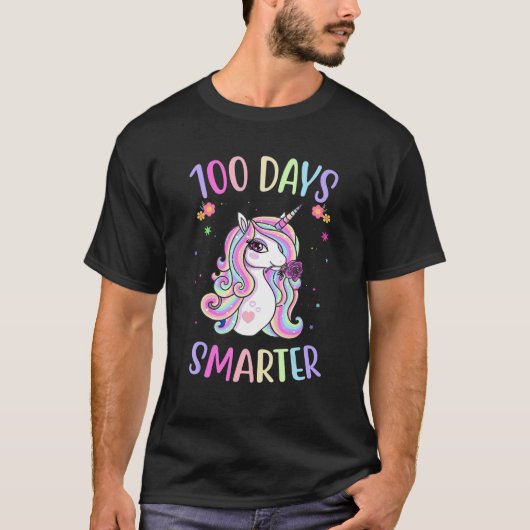 T-shirt 100th Day of School Teacher 100 days Smarter Unico (Devant)