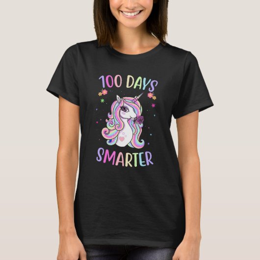 T-shirt 100th Day of School Teacher 100 days Smarter Unico (Devant)