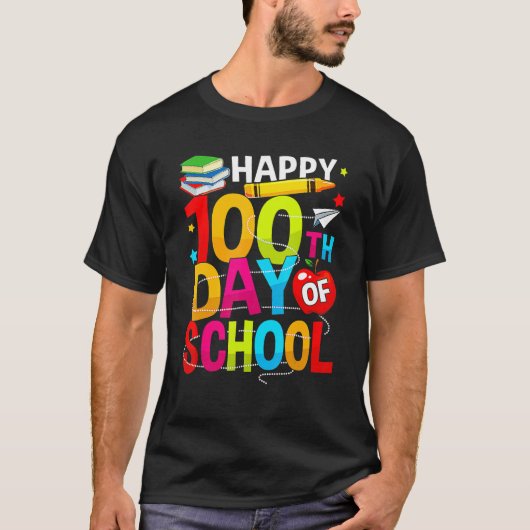 T-shirt 100th Day Of School Teachers Kids Child Happy 100 (Devant)