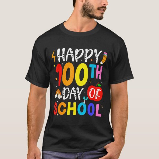 T-shirt 100th Day Of School Teachers Students 100 Days Of (Devant)