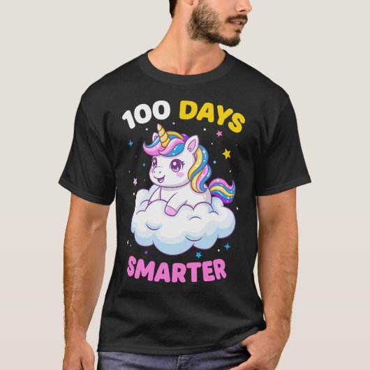 T-shirt 100th Day of School Unicorn Kids Teachers (Devant)