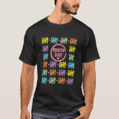 T-shirt 100th Day Rainbow Lines Tally Marks 100 Days Of Sc (Devant)