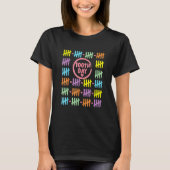 T-shirt 100th Day Rainbow Lines Tally Marks 100 Days Of Sc (Devant)