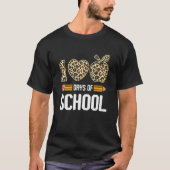 T-shirt 100th Days Of School Classic Arts Leopard Apparel  (Devant)