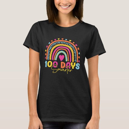 T-shirt 100th Days Of School Teacher 100 Days Smarter Cute (Devant)
