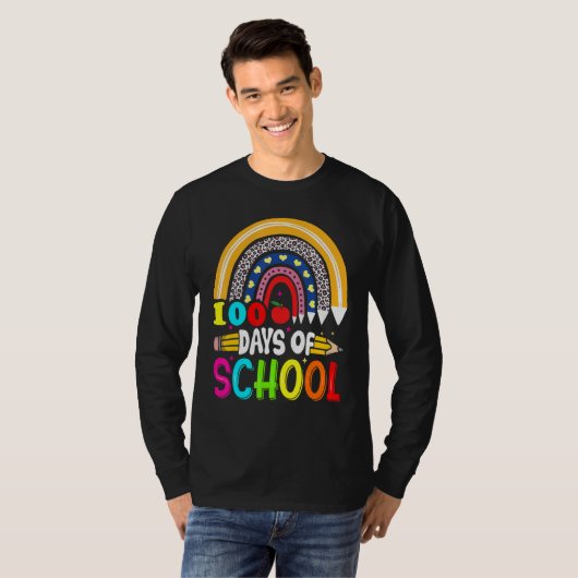 T-shirt 100th Days of School Teacher Kids - 100 Days Smart (Devant entier)