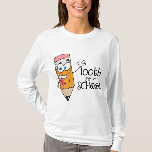 T-shirt 100th jour mignon de cadeau de bande dessinée (Devant)