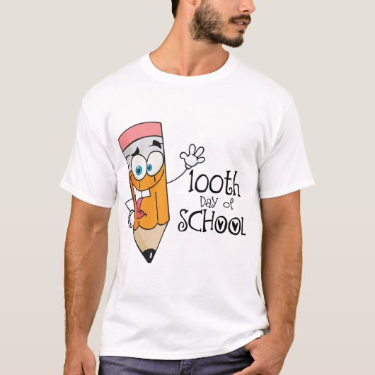 T-shirt 100th jour mignon de cadeau de bande dessinée (Devant)