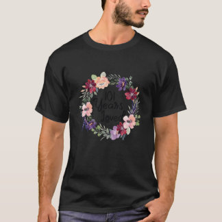 T-shirt 101 Ans Fleur aimée 101e Anniversaire Femmes 101 A