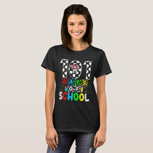 T-shirt 101 Days of School Dalmatian Dog Fuuny 100th Day o (Devant entier)