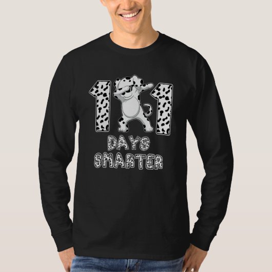 T-shirt 101 Days Smarter Dabbing Dog Teachers And Student (Devant)