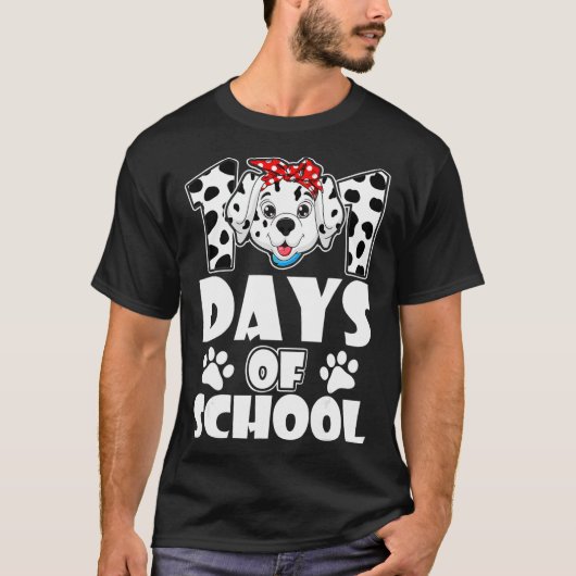 T-shirt 101 Jours D'École Chien Dalmatien 100 Jours Plus I (Devant)