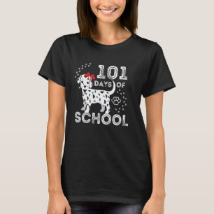 T-shirt 101 Jours D'école Chien Dalmatien 100ème Cadeau En