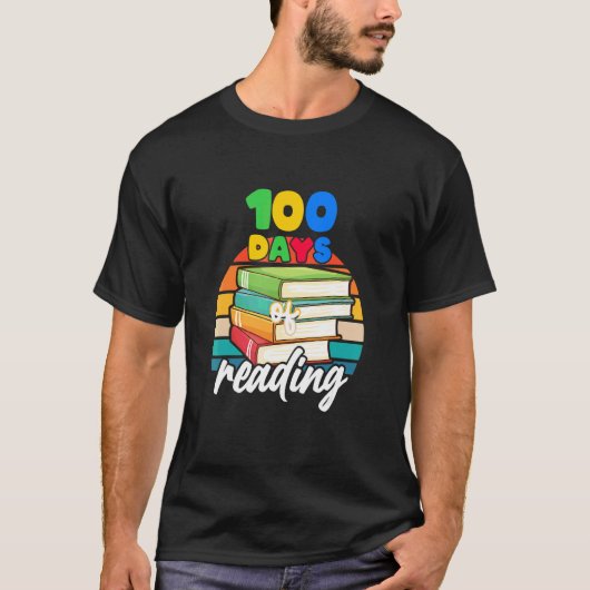 T-shirt 101 Jours D'école Lecture Élève Enseignant (Devant)