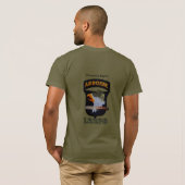 T-shirt 101e abn division aéroportée hurlant des aigles (Dos entier)
