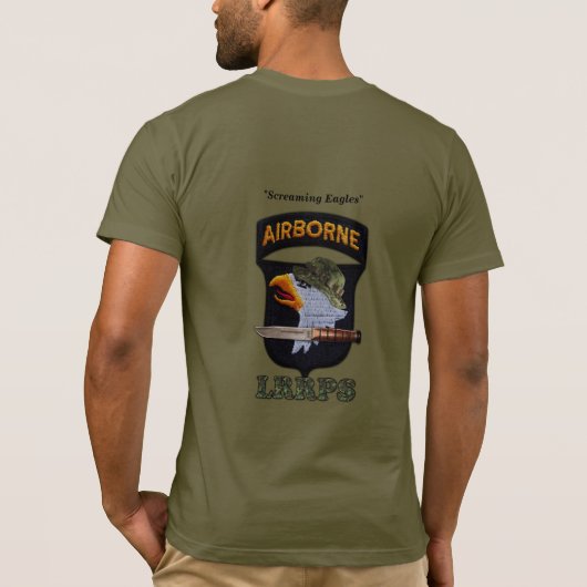 T-shirt 101e abn division aéroportée hurlant des aigles (Dos)