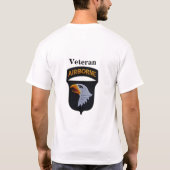 T-shirt 101e Division aéroportée d'ABN hurlant Eagles Vets (Dos)