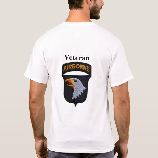 T-shirt 101e Division aéroportée d'ABN hurlant Eagles Vets (Dos)