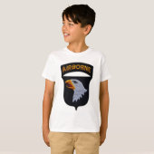 T-shirt 101e division aéroportée de l'ABN hurlant sur des (Devant entier)