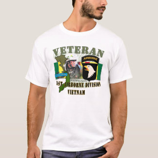 T-shirt 101st Divisions aéroportées - Le Vietnam (w/CIB)