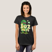T-shirt 102e jour de l'enseignant Rex 100 jours Smarter B (Devant entier)