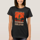 T-shirt 10548100075^Push You In Zombies To Save My Peke Fa (Devant)
