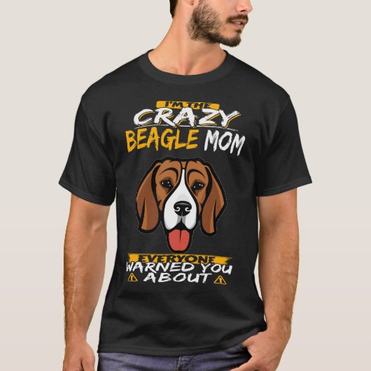 T-shirt 105 Je suis la mère Beagle folle (Devant)