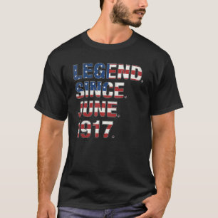 T-shirt 105e anniversaire Légende depuis juin 1917 Drapeau