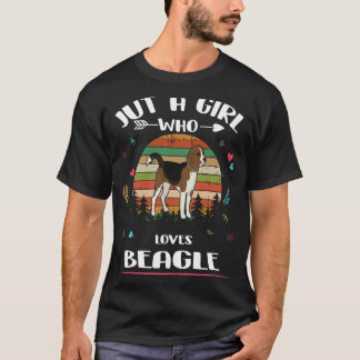 T-shirt 109 Juste une fille qui aime Beagle