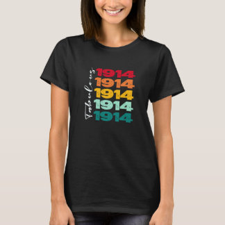 T-shirt 109e anniversaire vintage Fabuleux 1914 Anniversai