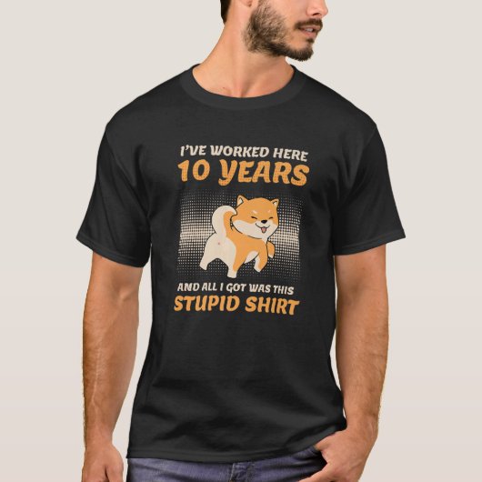 T-shirt 10 Anniversaire De Service 10 Y (Devant)