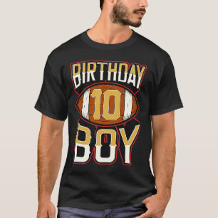 T-shirt 10 Anniversaire Garçon Américain Fan De Football V