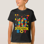 T-shirt 10 Annuaires Building Blocks 10th Birthday Boy<br><div class="desc">10 Ans Bâtiment Blocs 10e Anniversaire Chemise garçon</div>