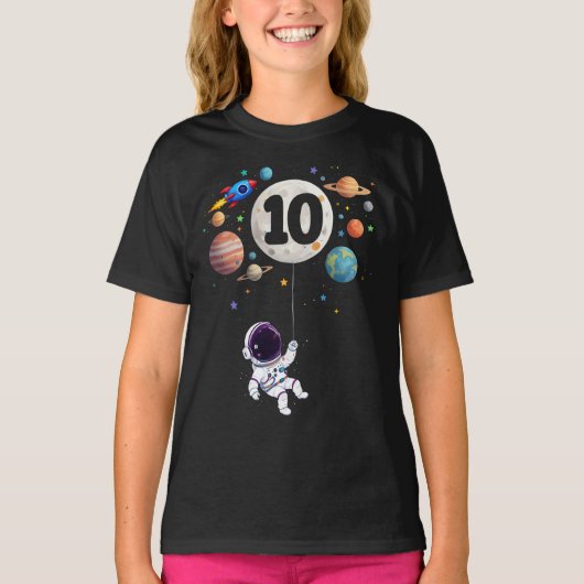 T-shirt 10 ans Anniversaire Astronaut 10e anniversaire (Devant)